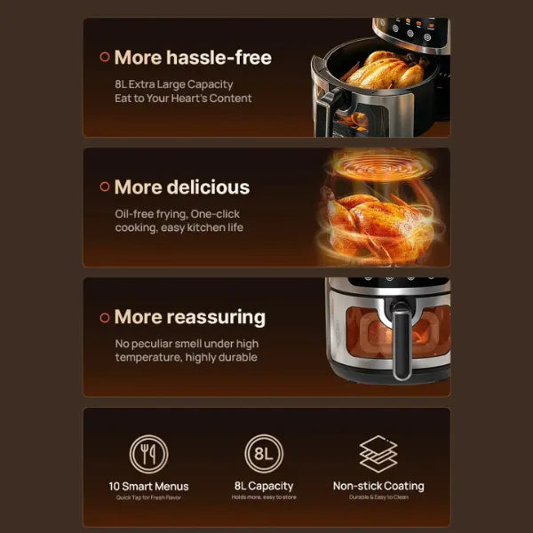 AirVera Glass Air Fryers AU1