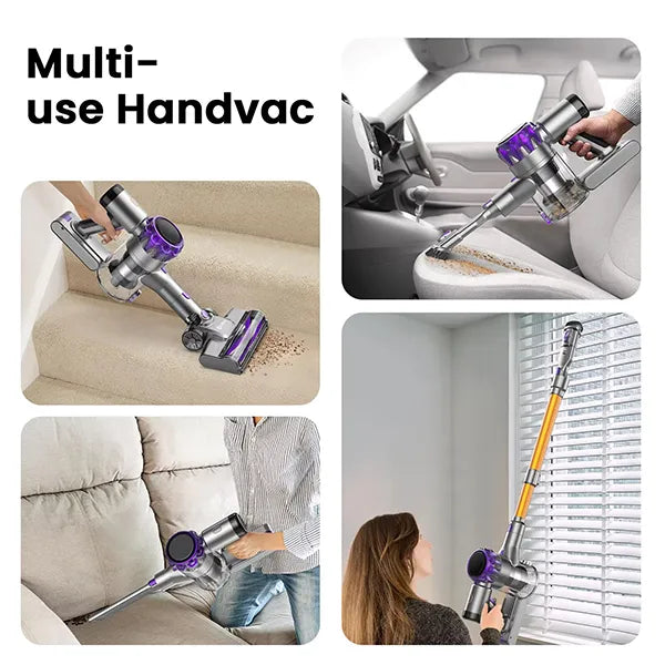 Cleanivia 8-in-1 Cordless Stick Vacuum – 40kPa Suction, Anti-Tangle, LED Display & 1.5L Dust Cup