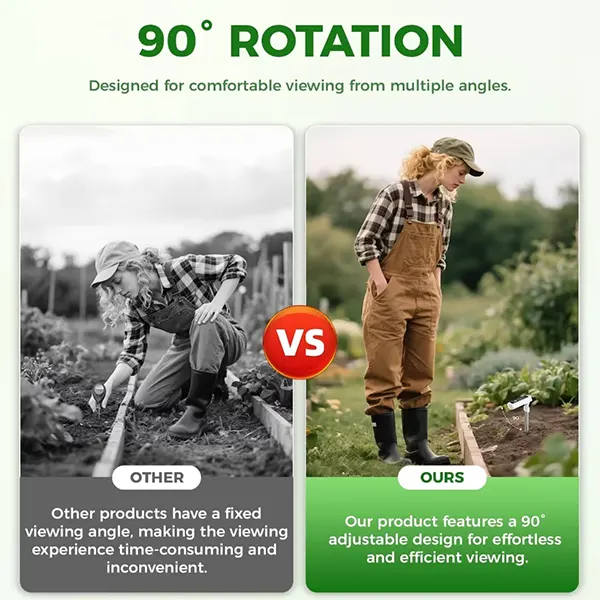 Famipheer 6-in-1 Soil pH Tester – Rechargeable Digital Meter with LCD Display for pH, Moisture, Temperature, Sunlight & Fertility