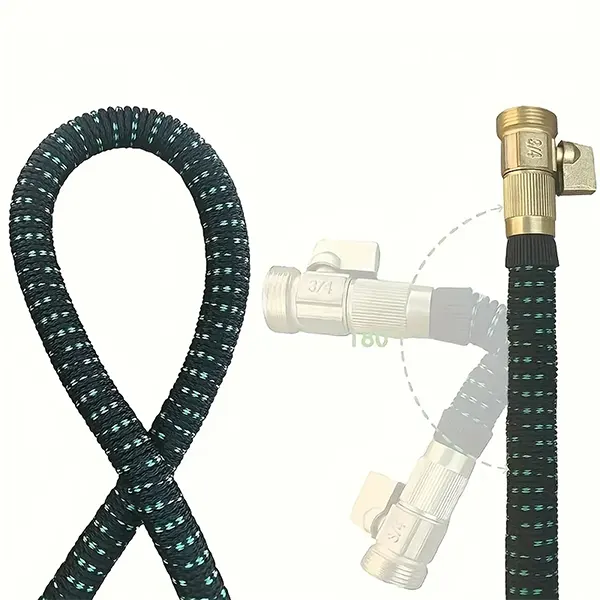 GarHose 100FT Premium Garden Hose – Stainless Steel & Expandable, Solid Brass Connectors, 10-Function Spray Nozzle, Commercial & Residential