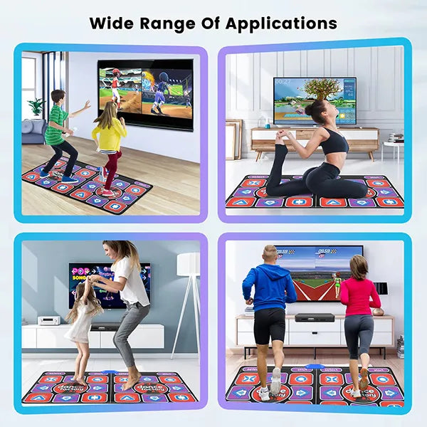 HoliDan Double User Dance Mat – 68 Games, 200 Songs, Non-Slip, for Kids & Adults, PC & TV