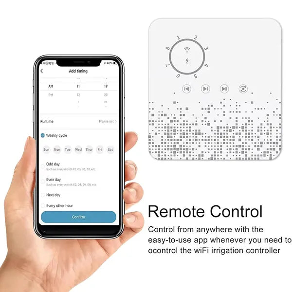 Homi W6 Pro WiFi Sprinkler Controller – 8-Zone Smart Irrigation Timer, Weather-Aware, Alexa Compatible