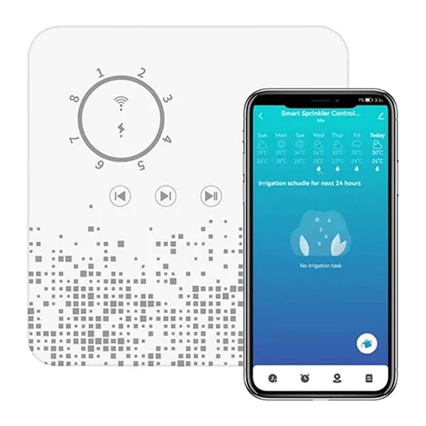 Homi W6 Pro WiFi Sprinkler Controller – 8-Zone Smart Irrigation Timer, Weather-Aware, Alexa Compatible