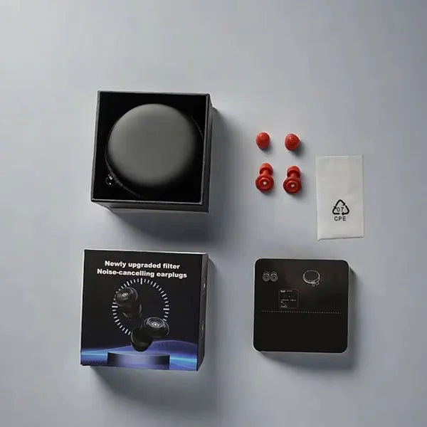 HuzNite Reusable Silicone Earplugs – 45dB Noise Cancelling for Sleep, Snoring, Travel & Concerts