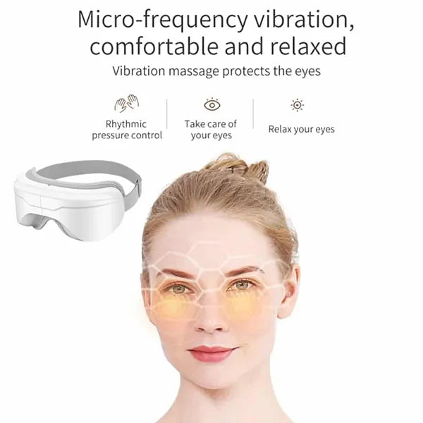 KaliEye Eye Massager with Heat & Bluetooth Music – Heated Eye Mask for Migraine Relief, Better Sleep & Relaxation