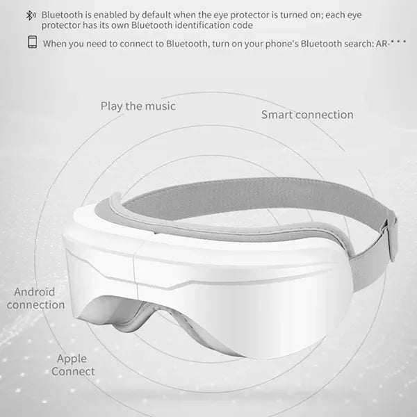 KaliEye Eye Massager with Heat & Bluetooth Music – Heated Eye Mask for Migraine Relief, Better Sleep & Relaxation