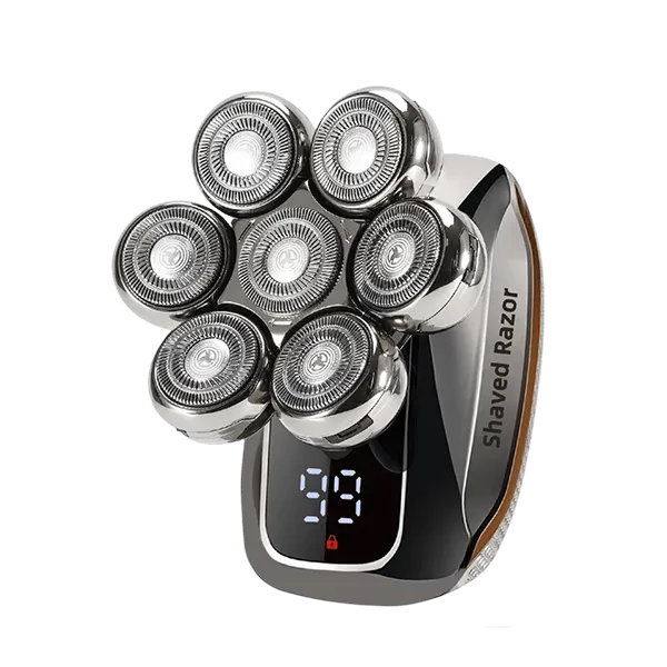MenLif 7D Head Shaver – 5-in-1 Electric Skull Razor with Nose & Beard Trimmer, IPX7 Waterproof & LED Display