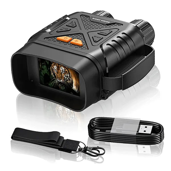 Visglo 4K Night Vision Binoculars – 10x Digital Zoom, 7x Infrared, 2.8" HD Screen & 64GB TF Card