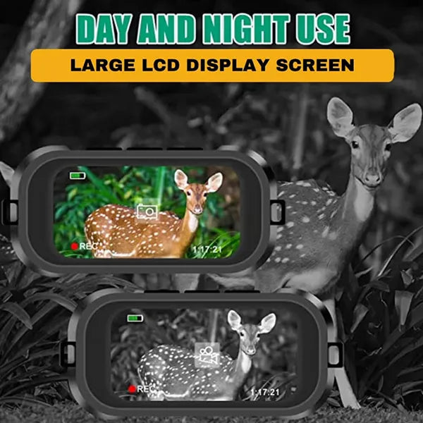 Visglo 4K Night Vision Binoculars – 10x Digital Zoom, 7x Infrared, 2.8" HD Screen & 64GB TF Card
