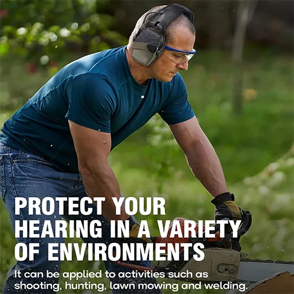 EairShoot Electronic Shooting Earmuffs – Noise Cancelling Ear Protection with Sound Amplification for Gun Range & Hunting
