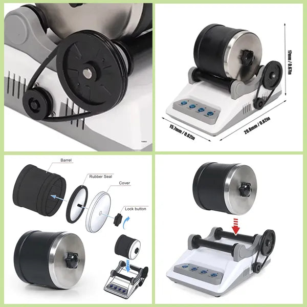 PolGem Rock Tumbler Kit – 4-Stage Grit System with 7-Day Timer