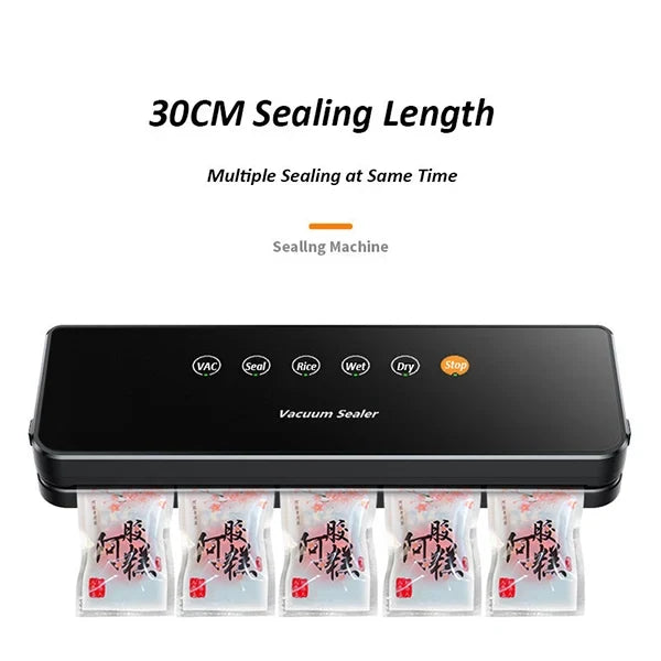 Safresh Vacuum Sealer Machine – 65Kpa Suction, UV Sterilization, 30cm Seal, External Jar Sealing & Bags Included