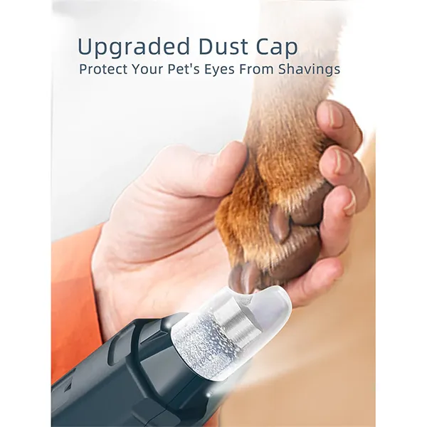 SukiPaw 6-Speed Dog Nail Grinder – Super Quiet Rechargeable Electric Nail Trimmer for Dogs
