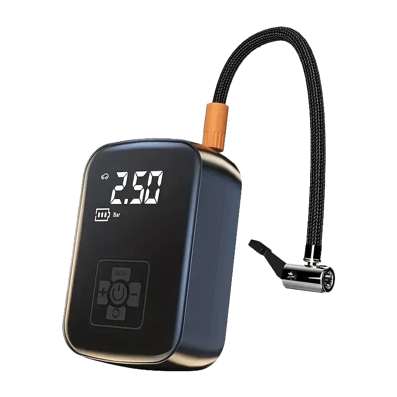 Voltire Portable Tire Inflator – 100W Wireless Air Pump, 3–150 PSI, Digital Display & 3600mAh Battery