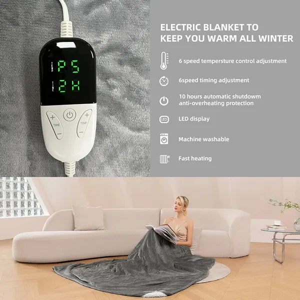 WarmCozi Heated Throw Blanket