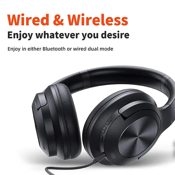 BrusPhone Wireless Headphones – Bluetooth 5.3, Adaptive Hybrid Noise Cancelling, Hi-Res Audio, Foldable Design