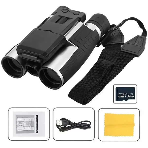 CamBino Digital Binoculars with Camera – 48MP, 2.5K Video, 8X Zoom, 2.4" LCD, IPS Anti-Glare, 32GB SD Card for Birdwatching & Travel