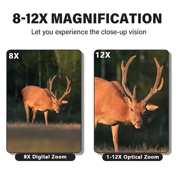 CamBino Digital Binoculars with Camera – 48MP, 2.5K Video, 8X Zoom, 2.4" LCD, IPS Anti-Glare, 32GB SD Card for Birdwatching & Travel