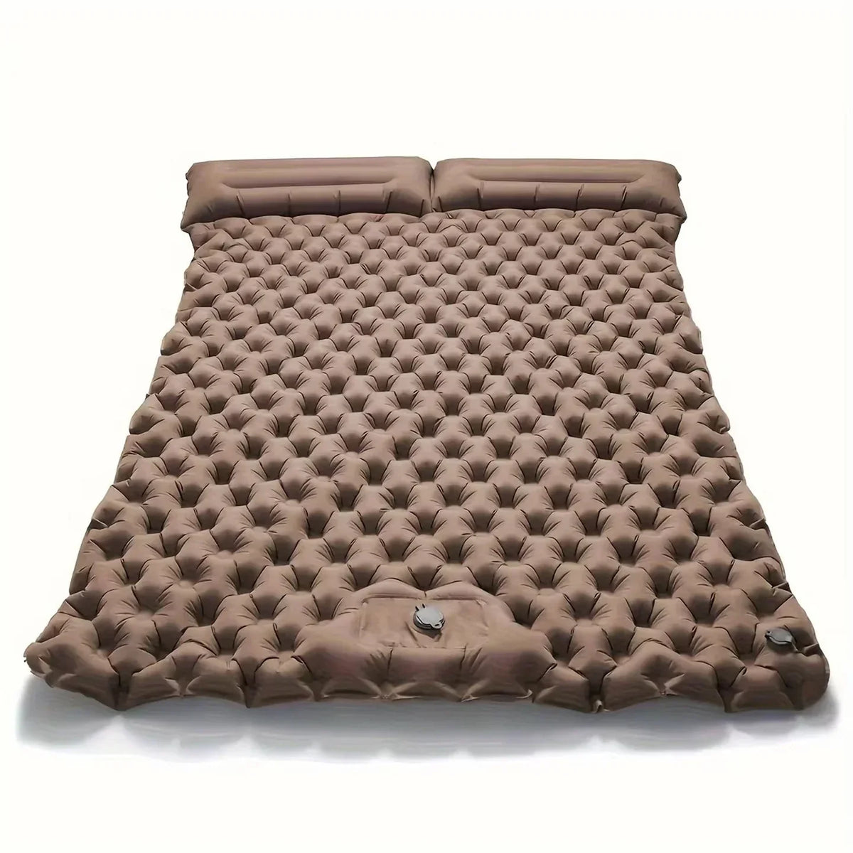 TuxaCusi Double Camping Sleeping Pad – Inflatable Air Mattress with Pillows, Foot Pump, 440 LBS Support