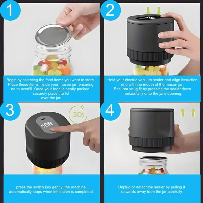 Konijar Mason Jar Vacuum Sealer AU1