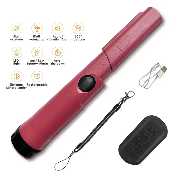PoPinter Metal Detector Pinpointer – Waterproof 360° Handheld Pin Pointer with 3 Sensitivity Levels & 6 Modes