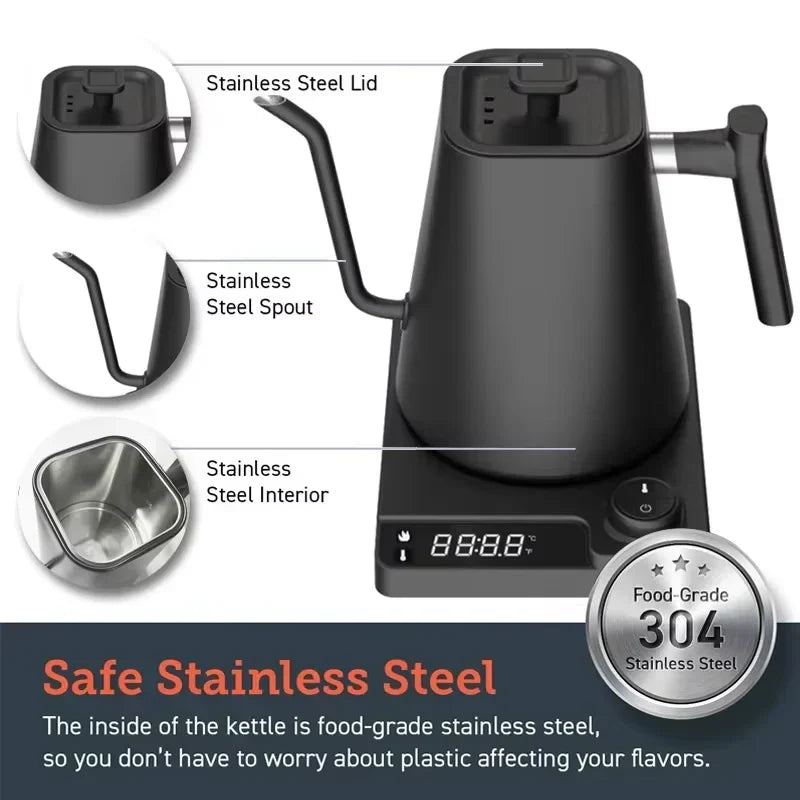Pouriq Gooseneck Kettle – Precision Pour for Pour-Over Coffee & Tea