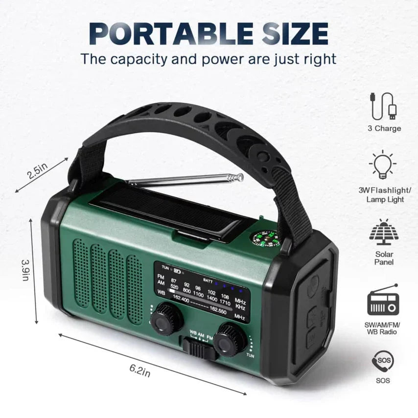 SuraWave Hand Crank Flashlight
