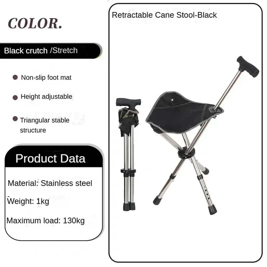 YasuSeat Walking Stick With Seat US02