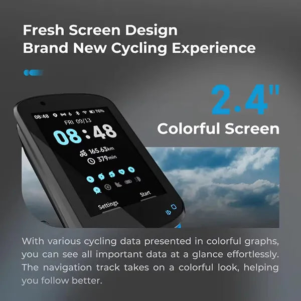 MichiPro Bike Computer – GPS Cycling Computer with Heart Rate Monitor