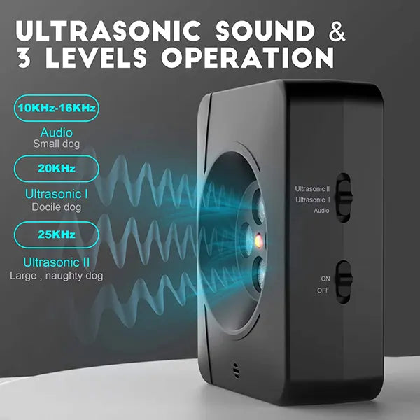 DigoMi3 Ultrasonic Anti-Barking Device – 4 Transmitters, 3 Modes, Long Range Bark Deterrent for Indoor & Outdoor Dog Training