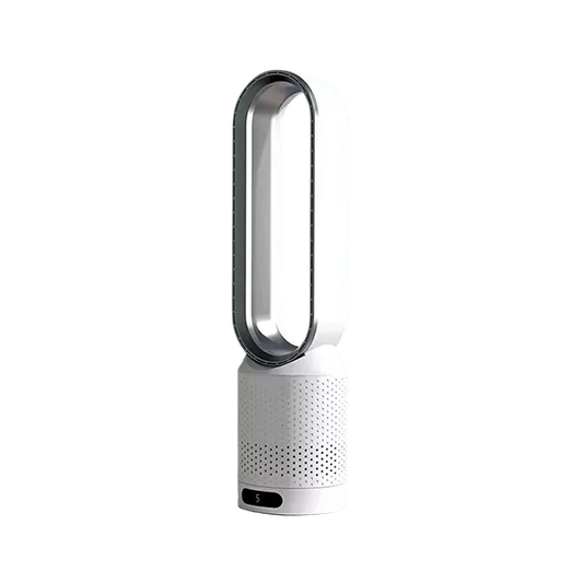 MolyFans Bladeless Tower Fan with Air Purification – 20", 90° Oscillation, 8 Speeds, Remote Control, 120-Min Timer