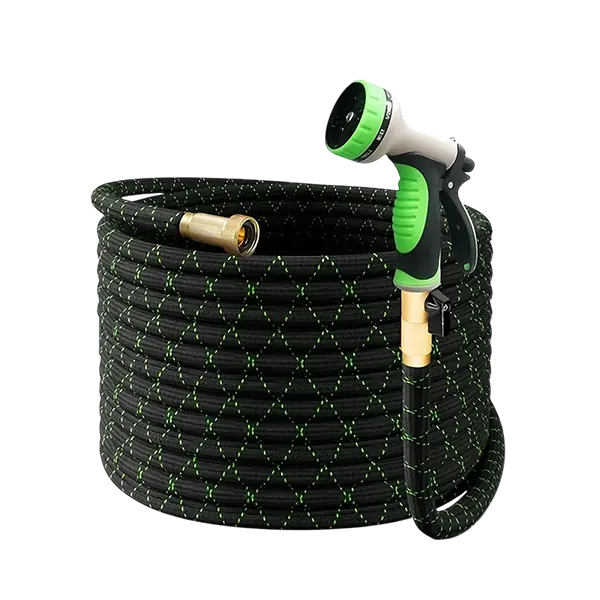 GarHose 100FT Premium Garden Hose – Stainless Steel & Expandable, Solid Brass Connectors, 10-Function Spray Nozzle, Commercial & Residential