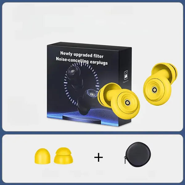 HuzNite Reusable Silicone Earplugs – 45dB Noise Cancelling for Sleep, Snoring, Travel & Concerts
