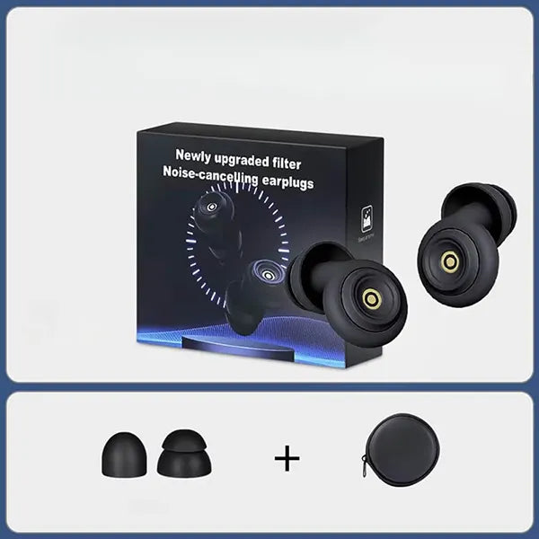 HuzNite Reusable Silicone Earplugs – 45dB Noise Cancelling for Sleep, Snoring, Travel & Concerts
