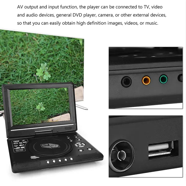Lumovix Portable DVD Player – Compact Entertainment for Travel, Car & Home