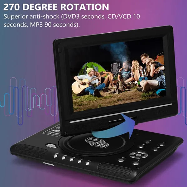 Lumovix Portable DVD Player – Compact Entertainment for Travel, Car & Home