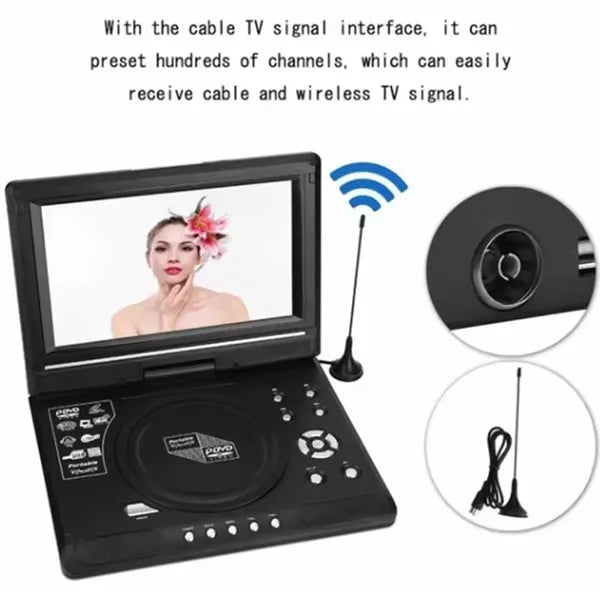 Lumovix Portable DVD Player – Compact Entertainment for Travel, Car & Home