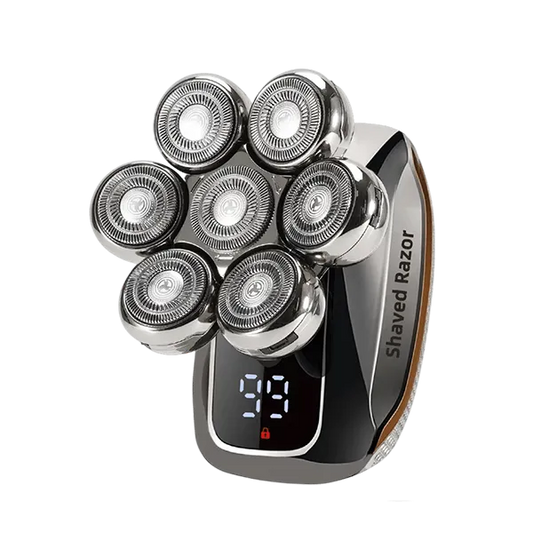 MenLif 7D Head Shaver – 5-in-1 Electric Skull Razor with Nose & Beard Trimmer, IPX7 Waterproof & LED Display