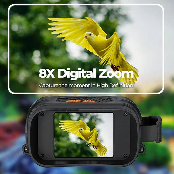 MonoBia 4K Night Vision Binoculars – 10x Digital Zoom, 7x Infrared, 2.8" HD Screen & 64GB TF Card