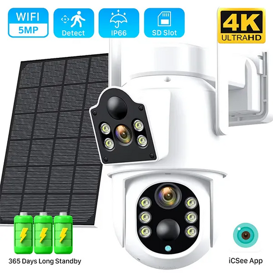 Nova Z3 Pro Outdoor Security Camera – 4K 8MP Solar WiFi PTZ Camera, 7800mAh Battery, No Subscription