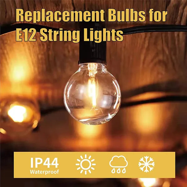 TiLights Outdoor Solar String Lights – Waterproof Connectable Edison Bulb Hanging Lights for Backyard, Porch & Party Decor