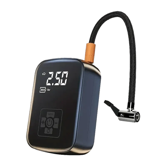 Voltire Portable Tire Inflator – 100W Wireless Air Pump, 3–150 PSI, Digital Display & 3600mAh Battery