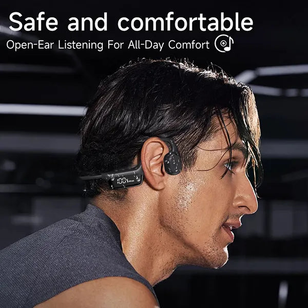 MeciBow Bone Conduction Headphones – Bluetooth 5.4, IPX8 Waterproof 30M Depth, 32GB MP3, HIFI Stereo for Swimming & Sports