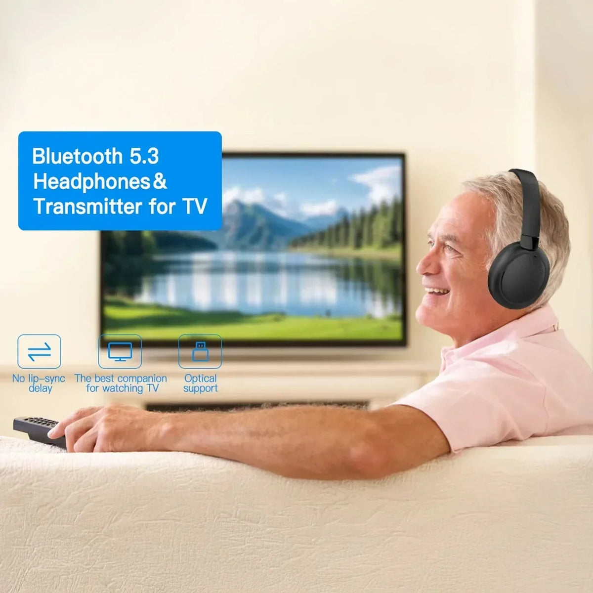 Lofialo Wireless Headphones For TV CA