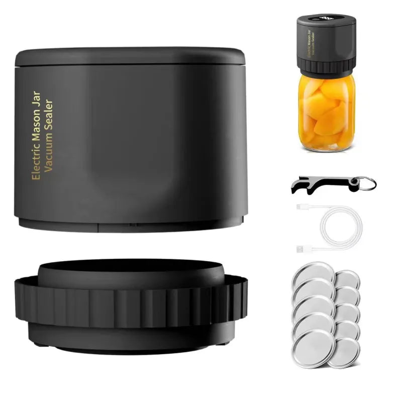 Konijar Electric Mason Jar Vacuum Sealer Kit – 10-Second Seal for Canning & Food Storage