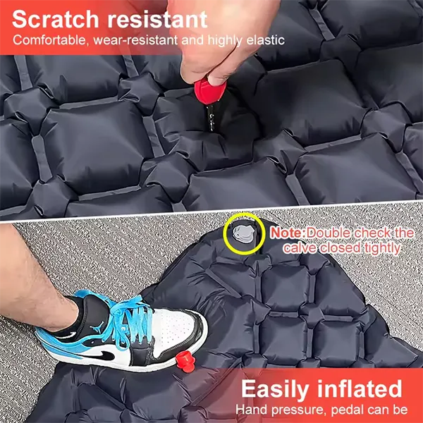 NoviPad M5 Inflatable Sleeping Pad with Pillow – Ultralight Camping Air Mattress