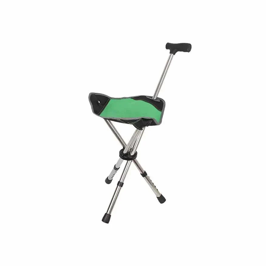 YasuSeat Walking Stick With Seat – Foldable Lightweight Cane for Seniors & Adults